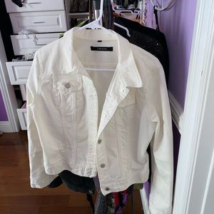 White jean jacket